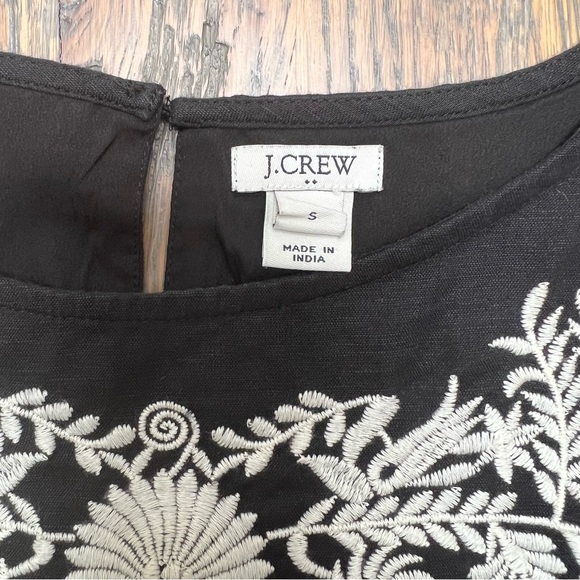 J. Crew Factory Black Sleeveless Dress with Embroidery - Picture 4 of 6